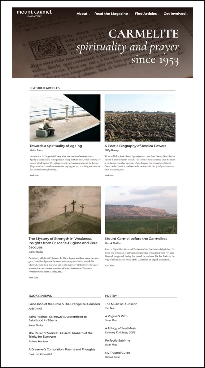 Cover of Mount Carmel Magazine